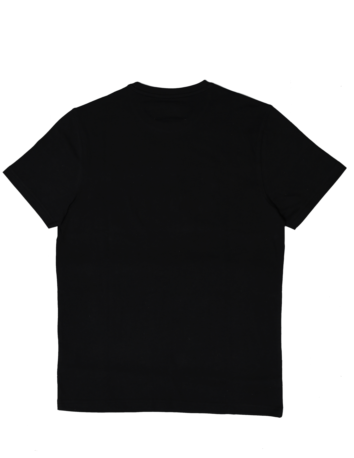 Crew Neck Short Sleeve Graphic T-shirt - Wolf Print - Black