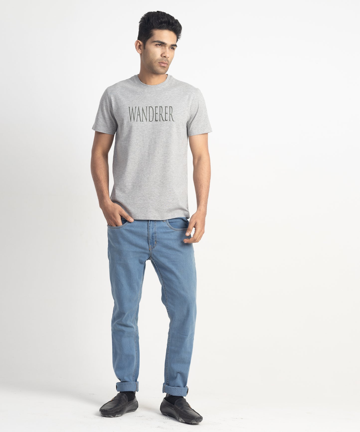 Men's Crew Neck Slogan Tee Shirt