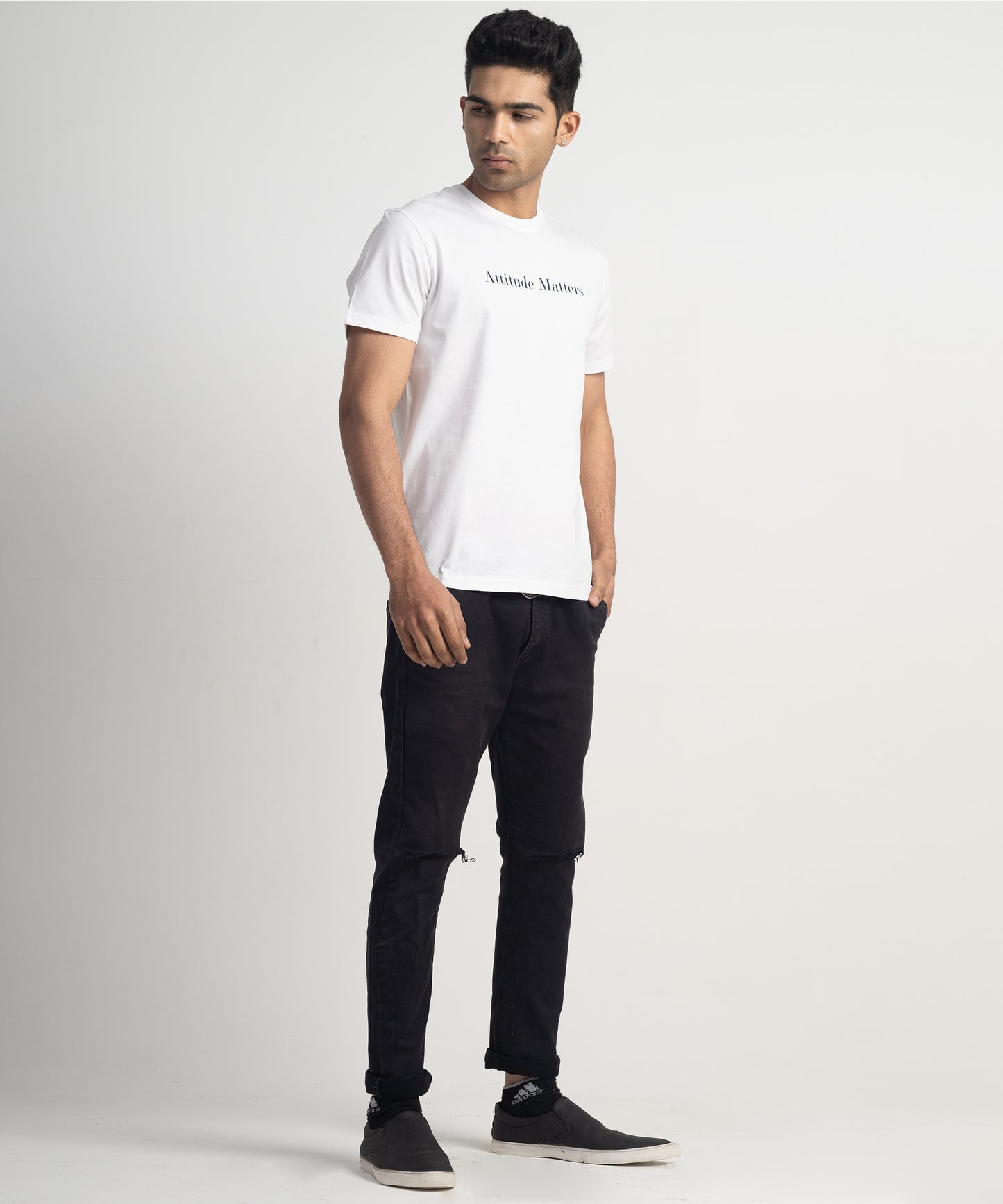 Men's Crew Neck Slogan Tee Shirt