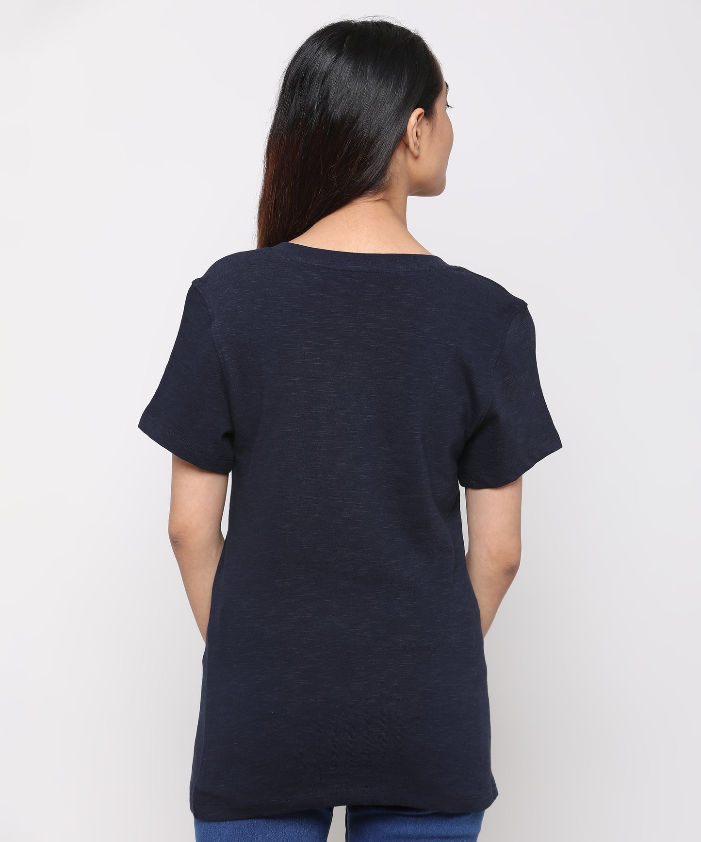 Womens Slub V Neck Tee Shirt