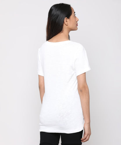 Womens Slub V Neck Tee Shirt