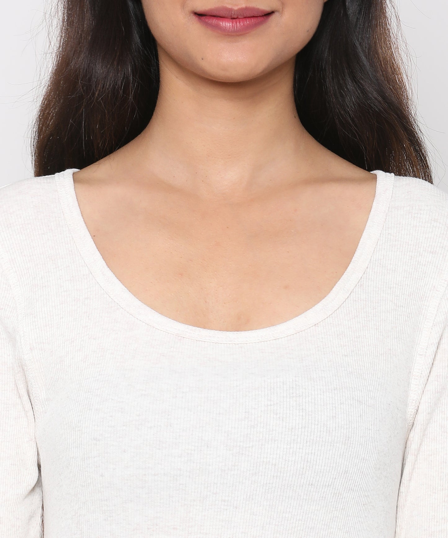 Womens Micro rib elbow sleeve Tee Shirt
