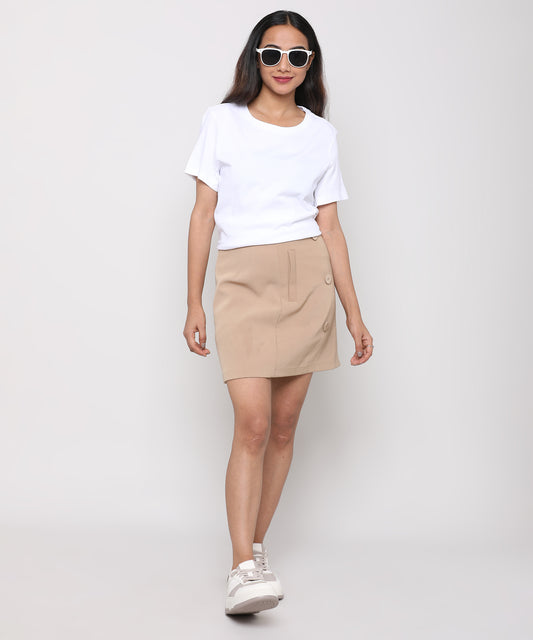 Womens Boxy crew neck tee shirt