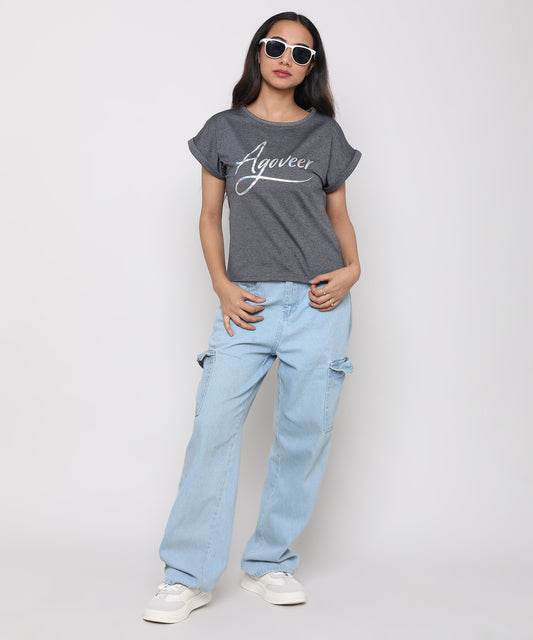 Women's Rollup Sleeve Tee Shirt