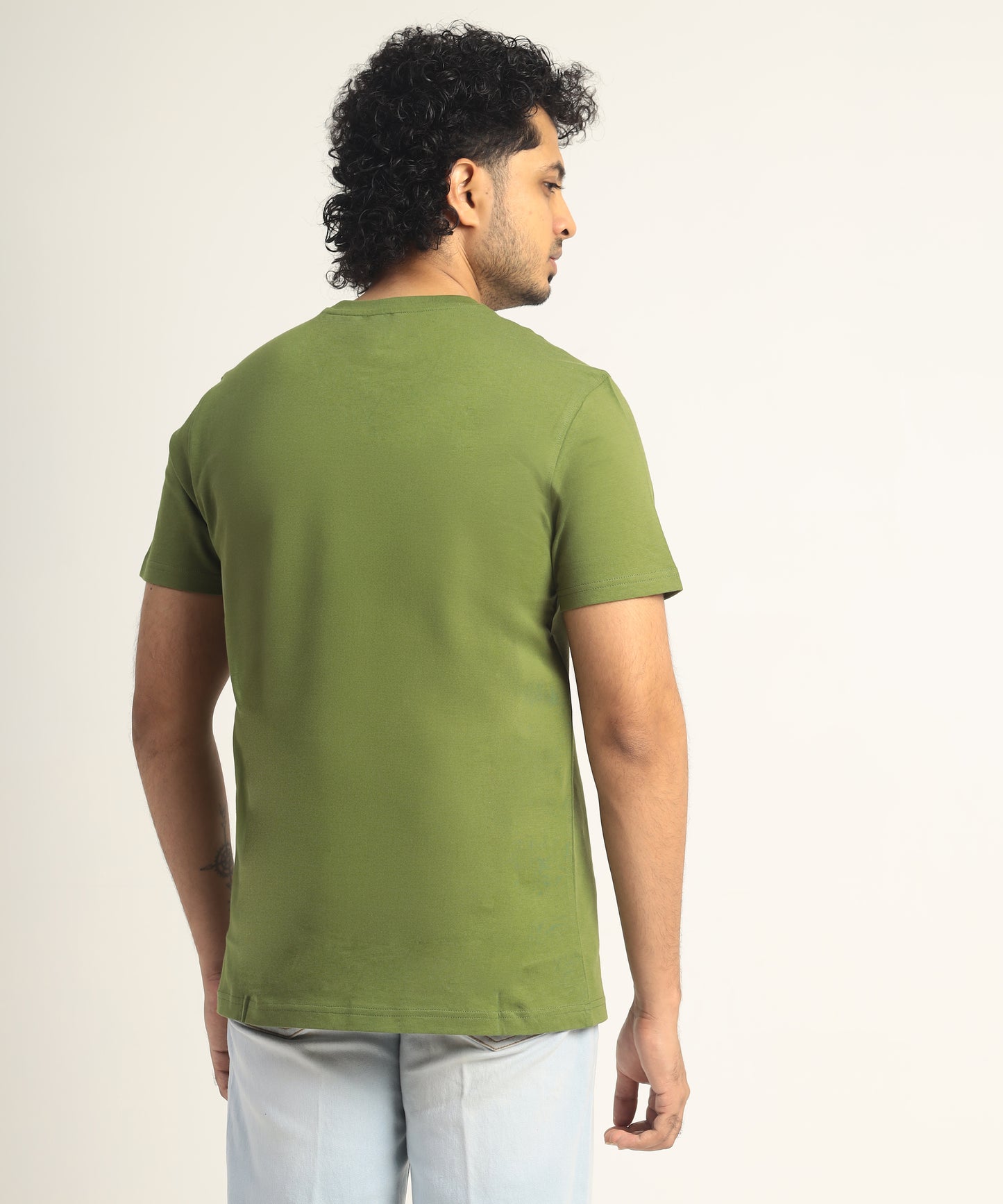 Crew Neck Short Sleeve Graphic T-shirt - Boot Print