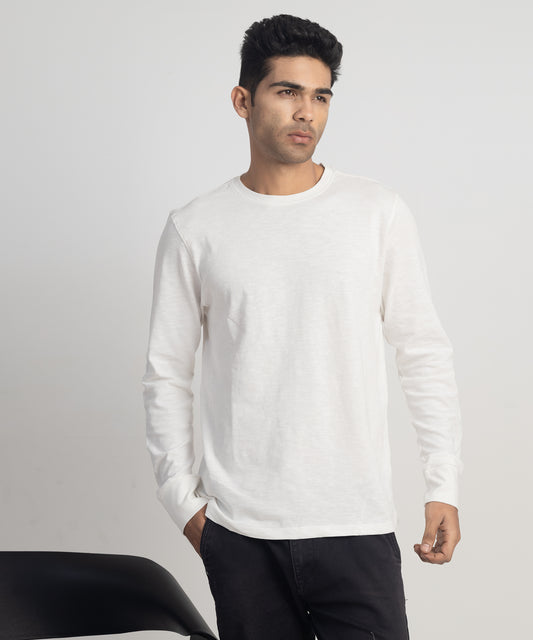 Men's Crew Neck Long Sleeve Tee Shirt