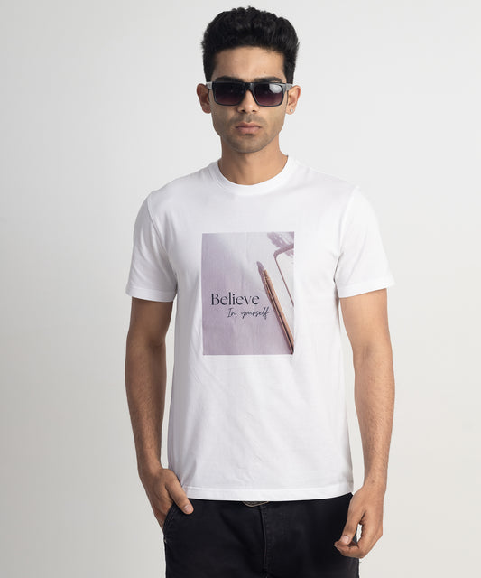 Men's Crew Neck Printed Tee Shirt