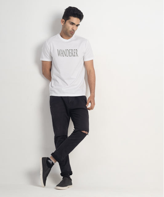 Men's Crew Neck Slogan Tee Shirt